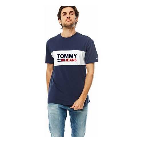 Футболка мужская Tommy Jeans DM0DM08360 C87 синяя L в Империя сумок