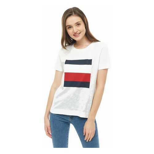 Футболка женская Tommy Hilfiger WW0WW25179 100 белая XS в Империя сумок