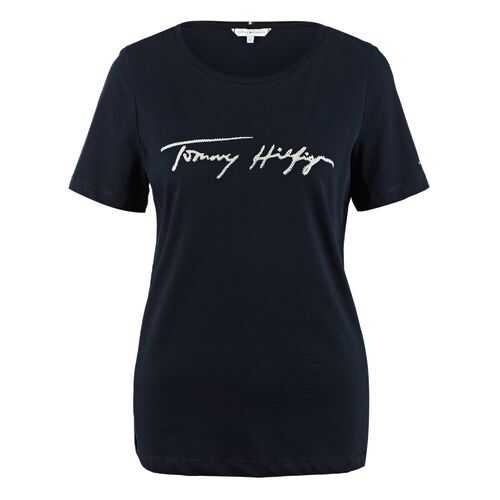 Футболка женская Tommy Hilfiger WW0WW28292 синяя XS в Империя сумок